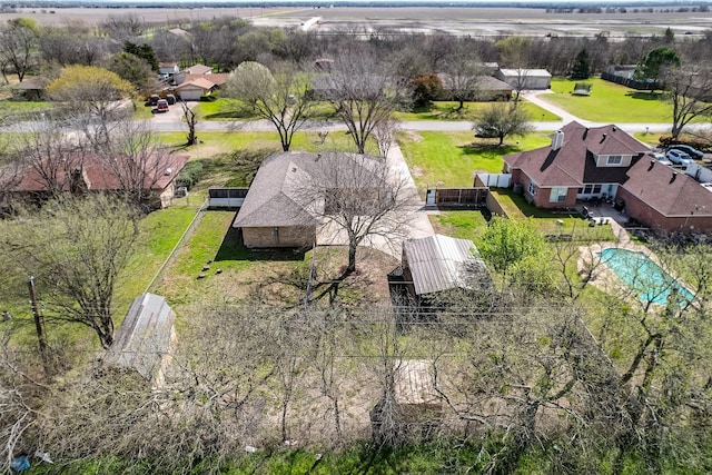 107 Carol Ln, Red Oak, TX 75154 - view from above of property with a pool
