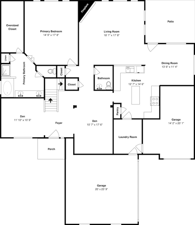 1114 Huntington Trl, Mansfield, TX 76063 - floor plan