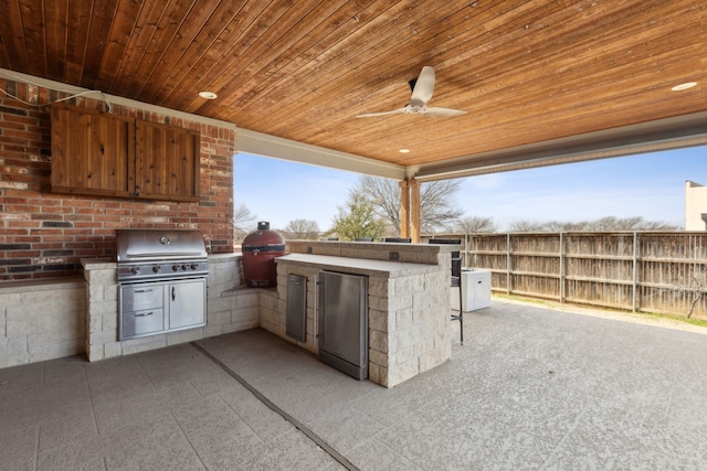 9601 Delmonico Dr, Fort Worth, TX 76244 - view of patio / terrace featuring ceiling fan