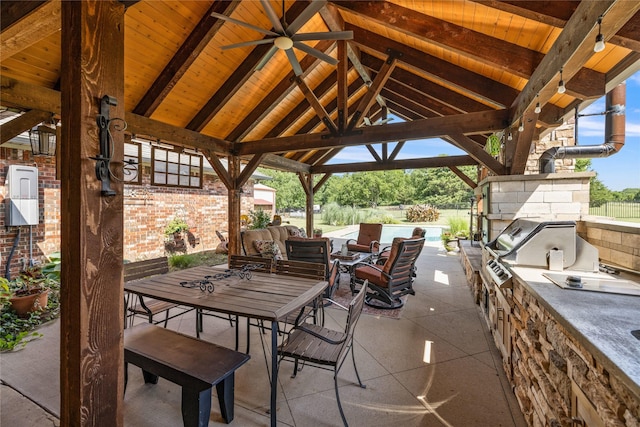 4933 County Road 340, Mckinney, TX 75071 - view of patio featuring a gazebo, outdoor dining space, and area for grilling