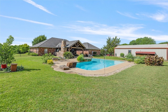4933 County Road 340, Mckinney, TX 75071 - view of pool with a lawn