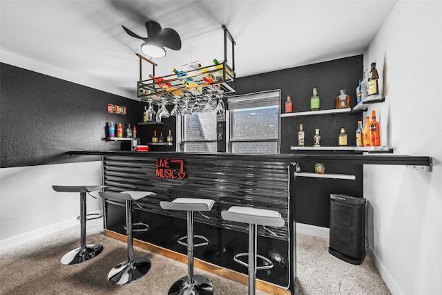 7436 Whisterwheel Way, Fort Worth, TX 76123 - bar with a bar, carpet, and baseboards
