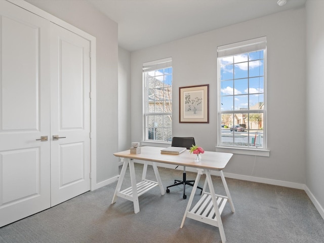 883 Alfred Ct, Allen, TX 75013 - carpeted home office with plenty of natural light and baseboards