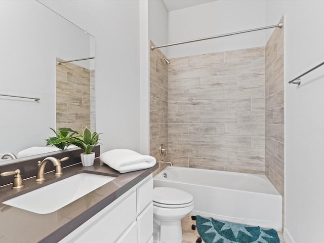 883 Alfred Ct, Allen, TX 75013 - bathroom with vanity, toilet, and bathing tub / shower combination