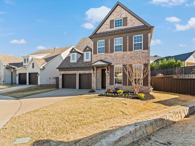 883 Alfred Ct, Allen, TX 75013 - view of front of property featuring brick siding, concrete driveway, and a garage