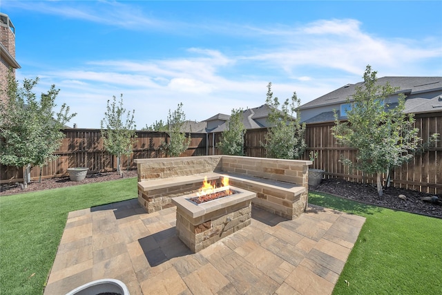 846 Underwood Ln, Celina, TX 75009 - view of patio / terrace with an outdoor fire pit