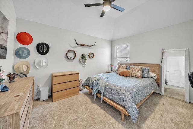 846 Underwood Ln, Celina, TX 75009 - bedroom with carpet, lofted ceiling, and ceiling fan