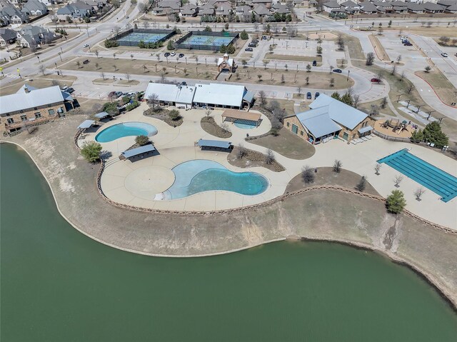 846 Underwood Ln, Celina, TX 75009 - view of property location with a pool, nearby suburban area, and a large body of water