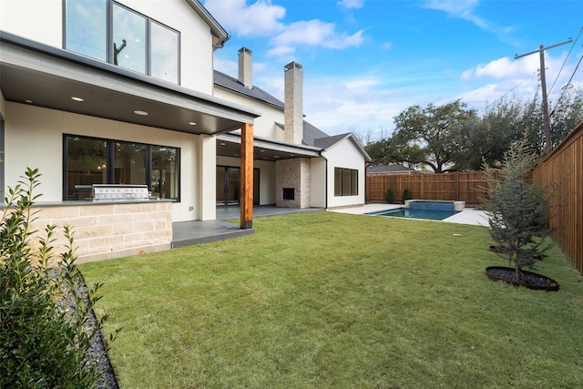 10519 Somerton Dr, Dallas, TX 75229 - view of yard featuring a patio, a fenced backyard, and a fenced in pool