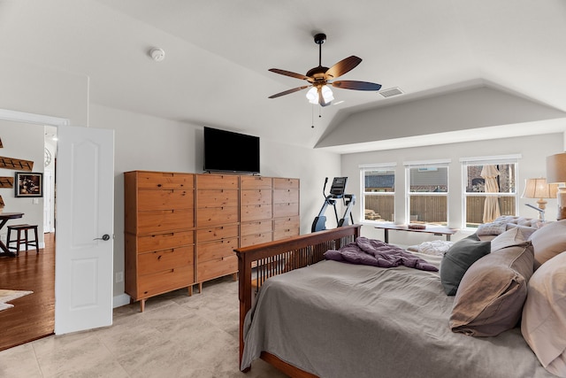 1229 Bridgeport Dr, Anna, TX 75409 - bedroom with vaulted ceiling and a ceiling fan