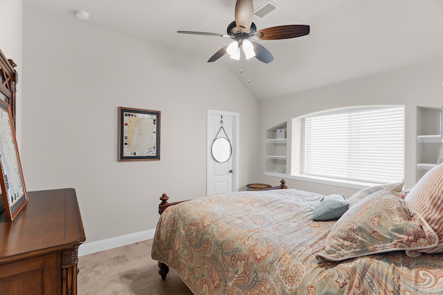 1229 Bridgeport Dr, Anna, TX 75409 - bedroom with vaulted ceiling, baseboards, and ceiling fan