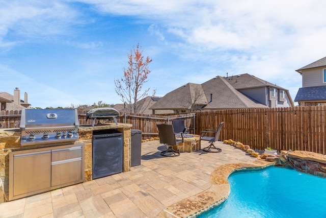 1229 Bridgeport Dr, Anna, TX 75409 - view of swimming pool featuring a fenced backyard and a patio
