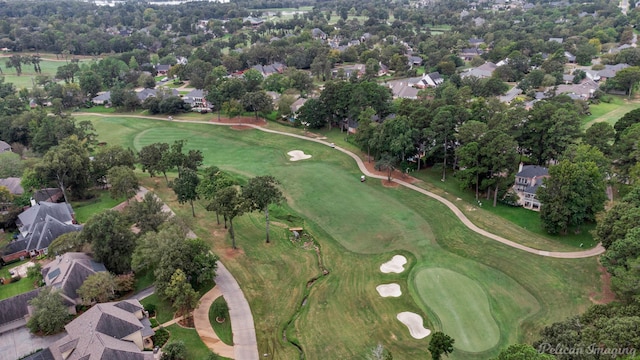 drone / aerial view featuring golf course view