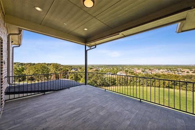 view of patio with a balcony