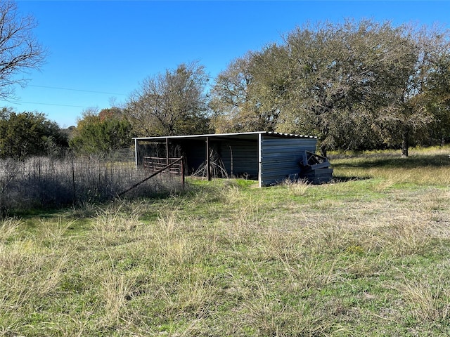 view of pole building