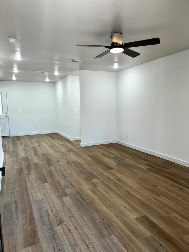 4034 Odessa St, Dallas, TX 75212 - spare room with wood finished floors, ceiling fan, and baseboards