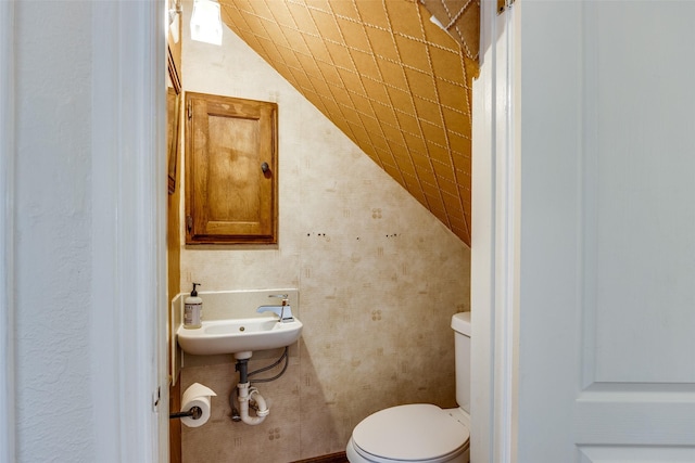 bathroom featuring toilet and a sink