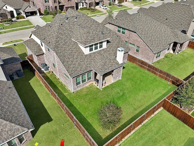 bird's eye view featuring a residential view