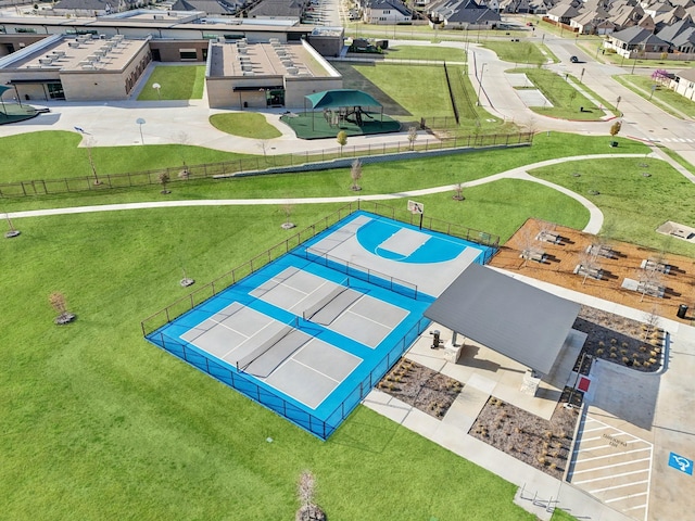 aerial view featuring a residential view
