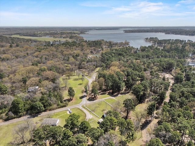 182 Kim St, Mount Vernon, TX 75457 - drone / aerial view featuring a water view and a view of trees