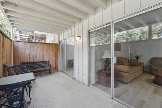 view of patio featuring a fenced backyard