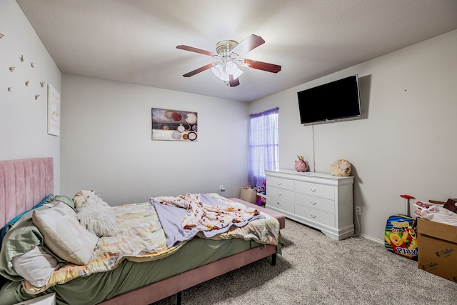 2408 Clairborne Dr, Fort Worth, TX 76177 - carpeted bedroom featuring a ceiling fan and baseboards