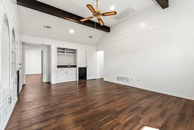 3005 Club Hill Dr, Garland, TX 75043 - unfurnished bedroom with visible vents, dark wood-type flooring, and indoor bar
