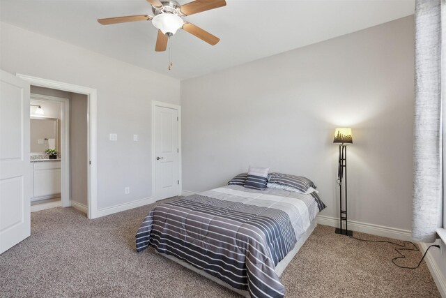 140 Dogwood Dr, Krugerville, TX 76227 - carpeted bedroom with ceiling fan and baseboards