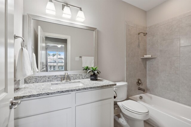 140 Dogwood Dr, Krugerville, TX 76227 - full bathroom with vanity, shower / tub combination, and toilet