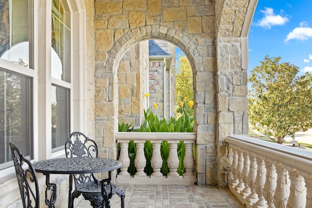 view of balcony