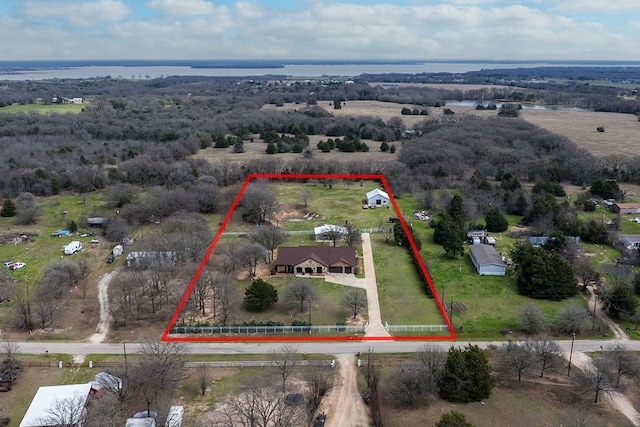 17909 Terrace Dr, Kemp, TX 75143 - aerial view featuring a rural view