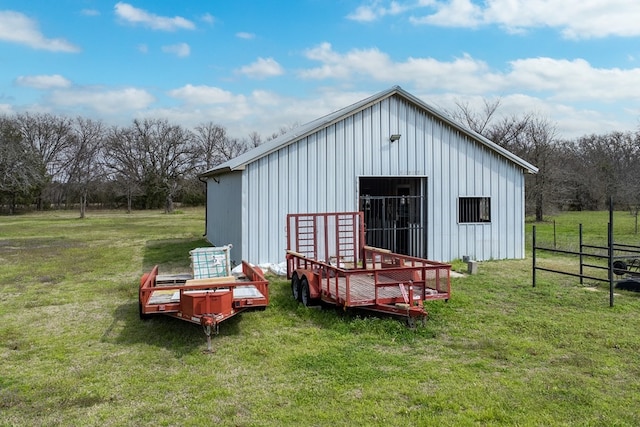 17909 Terrace Dr, Kemp, TX 75143 - view of pole building featuring a yard and fence