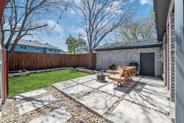 view of patio / terrace with a fenced backyard