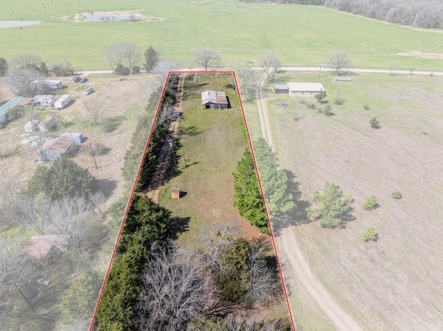 bird's eye view featuring a rural view