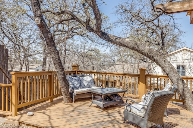 5805 Trail Crest Dr, Arlington, TX 76017 - view of wooden terrace