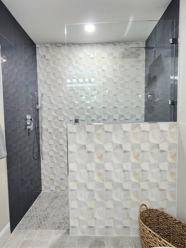 1105 Northpark Dr, Richardson, TX 75081 - full bath with a walk in shower, recessed lighting, and tile patterned floors