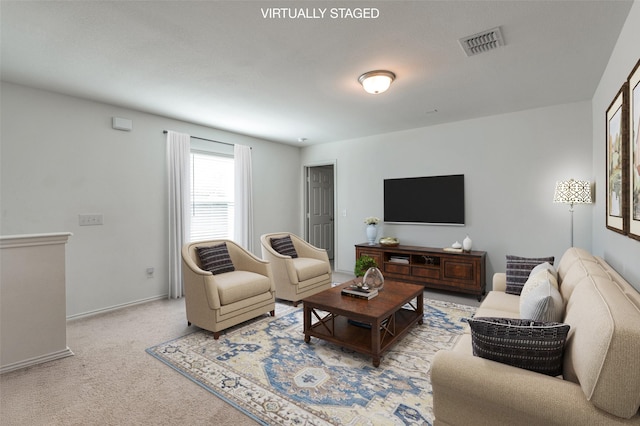 528 Lake Erie Dr, Princeton, TX 75407 - carpeted living area featuring baseboards and visible vents