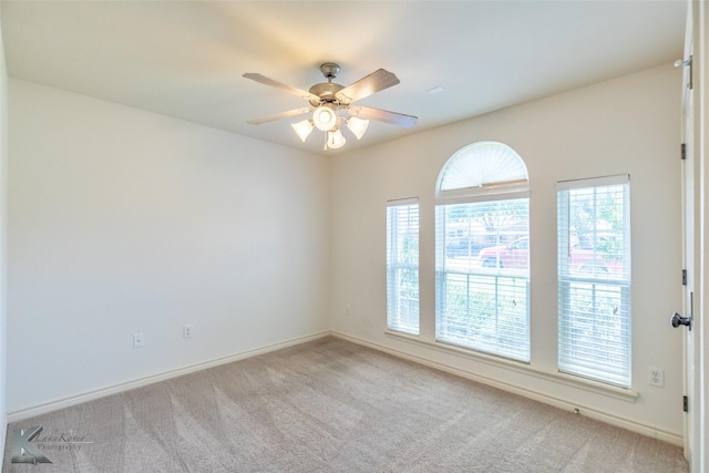 358 Sugarberry Ave, Abilene, TX 79602 - spare room featuring carpet, baseboards, and ceiling fan