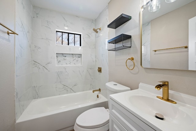 1010 Belew St, Irving, TX 75061 - full bathroom with shower / bathing tub combination, toilet, and vanity