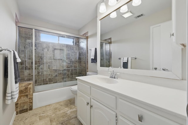 2616 Appledale Ln, Dallas, TX 75287 - bathroom with vanity, toilet, and enclosed tub / shower combo