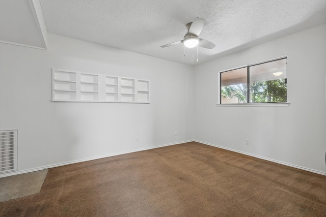 2616 Appledale Ln, Dallas, TX 75287 - carpeted empty room featuring a textured ceiling, ceiling fan, and baseboards