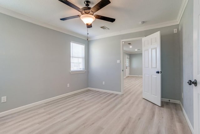 4428 Private Rd Unit 5216, Princeton, TX 75407 - unfurnished bedroom featuring visible vents, crown molding, and light wood-type flooring