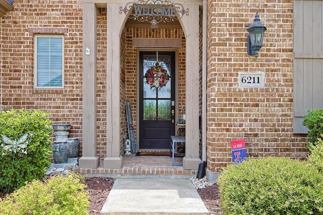 6211 Prairie Brush Trl, Northlake, TX 76226 - doorway to property with brick siding