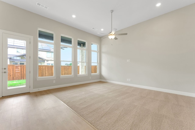 9828 Palermo Ln, Mesquite, TX 75126 - empty room with a healthy amount of sunlight, baseboards, recessed lighting, and visible vents
