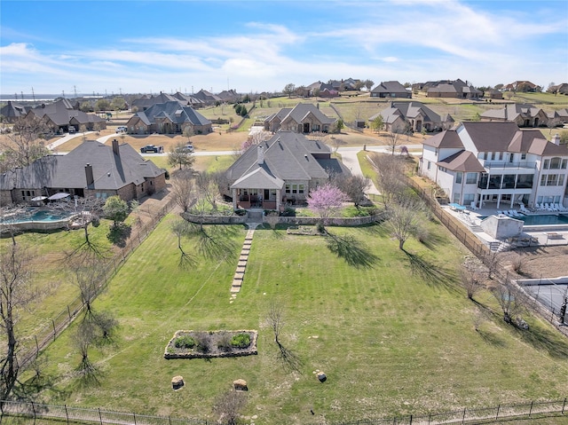 bird's eye view featuring a residential view
