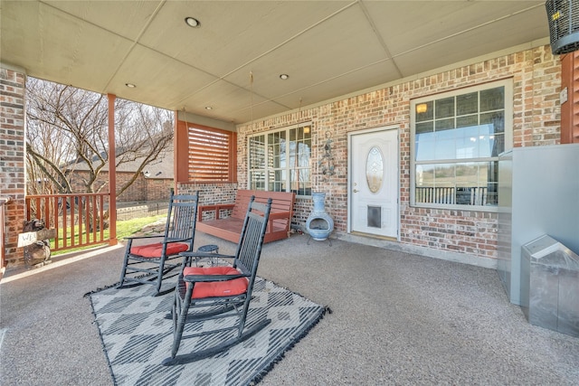 view of patio / terrace with covered porch