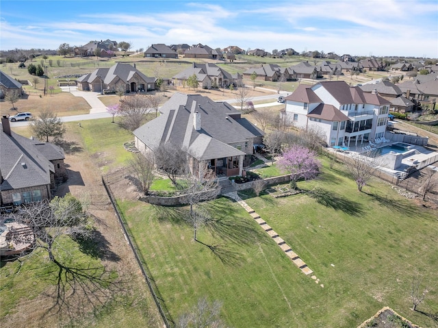 drone / aerial view featuring a residential view