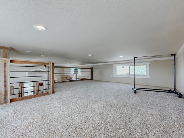 6400 Peninsula Rd, Kerens, TX 75144 - basement featuring recessed lighting and a textured ceiling
