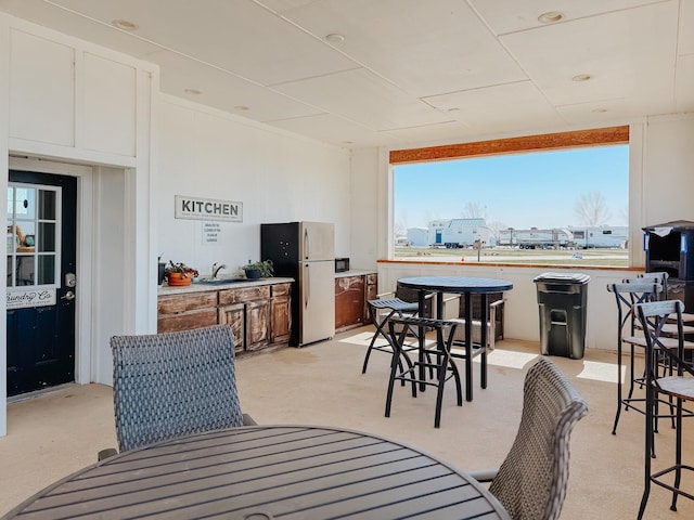 6400 Peninsula Rd, Kerens, TX 75144 - view of patio / terrace with a sink and outdoor dining area