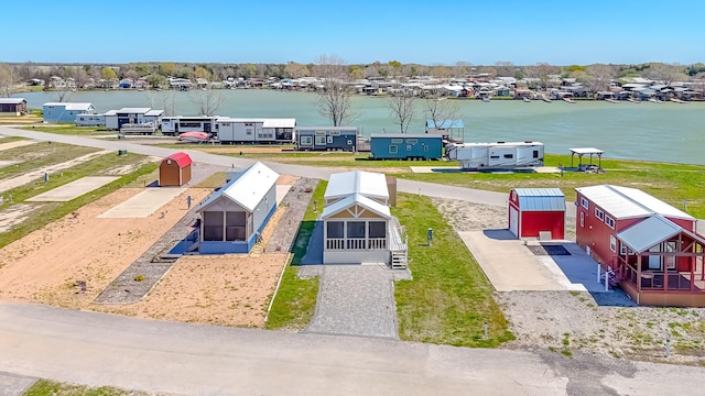 6400 Peninsula Rd, Kerens, TX 75144 - drone / aerial view with a water view and a residential view